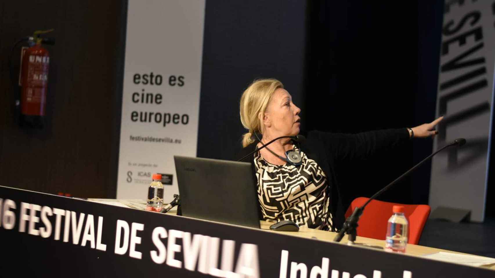 Julia Short en el Festival de Cine de Sevilla.