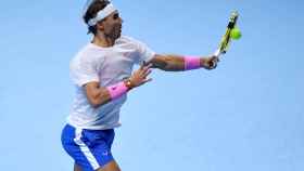 Rafael Nadal en un partido de las ATP Finals en Londres