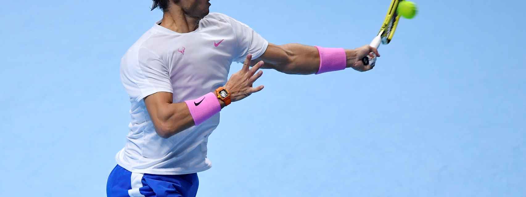 Rafael Nadal en un partido de las ATP Finals en Londres