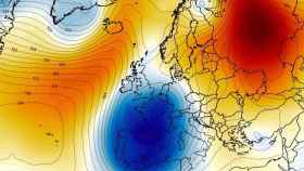 La masa de aire polar situada sobre la Península Ibérica el viernes 15 / severe-weather.eu.