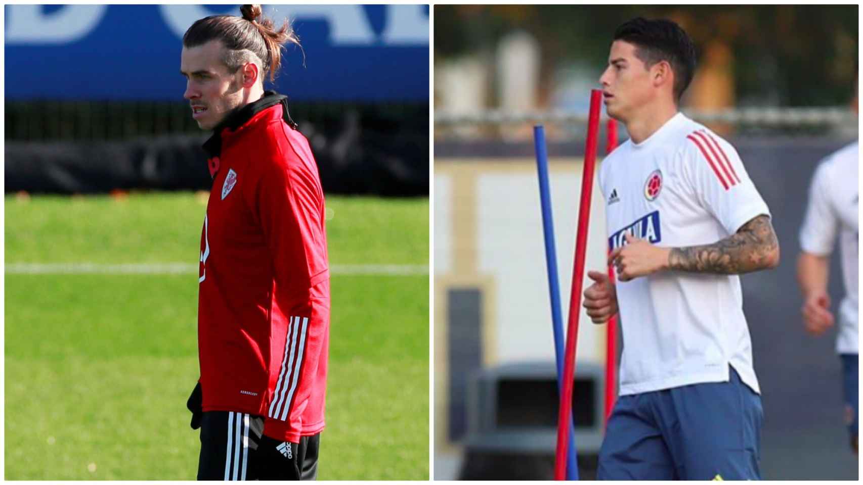 Bale y James se entrenan con sus selecciones