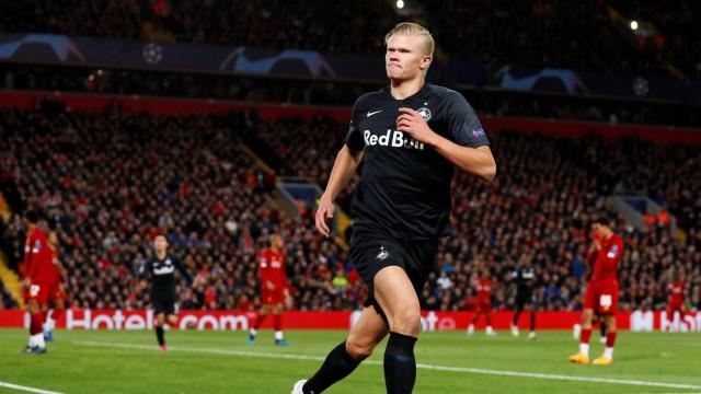 Erling Haaland celebrando un gol