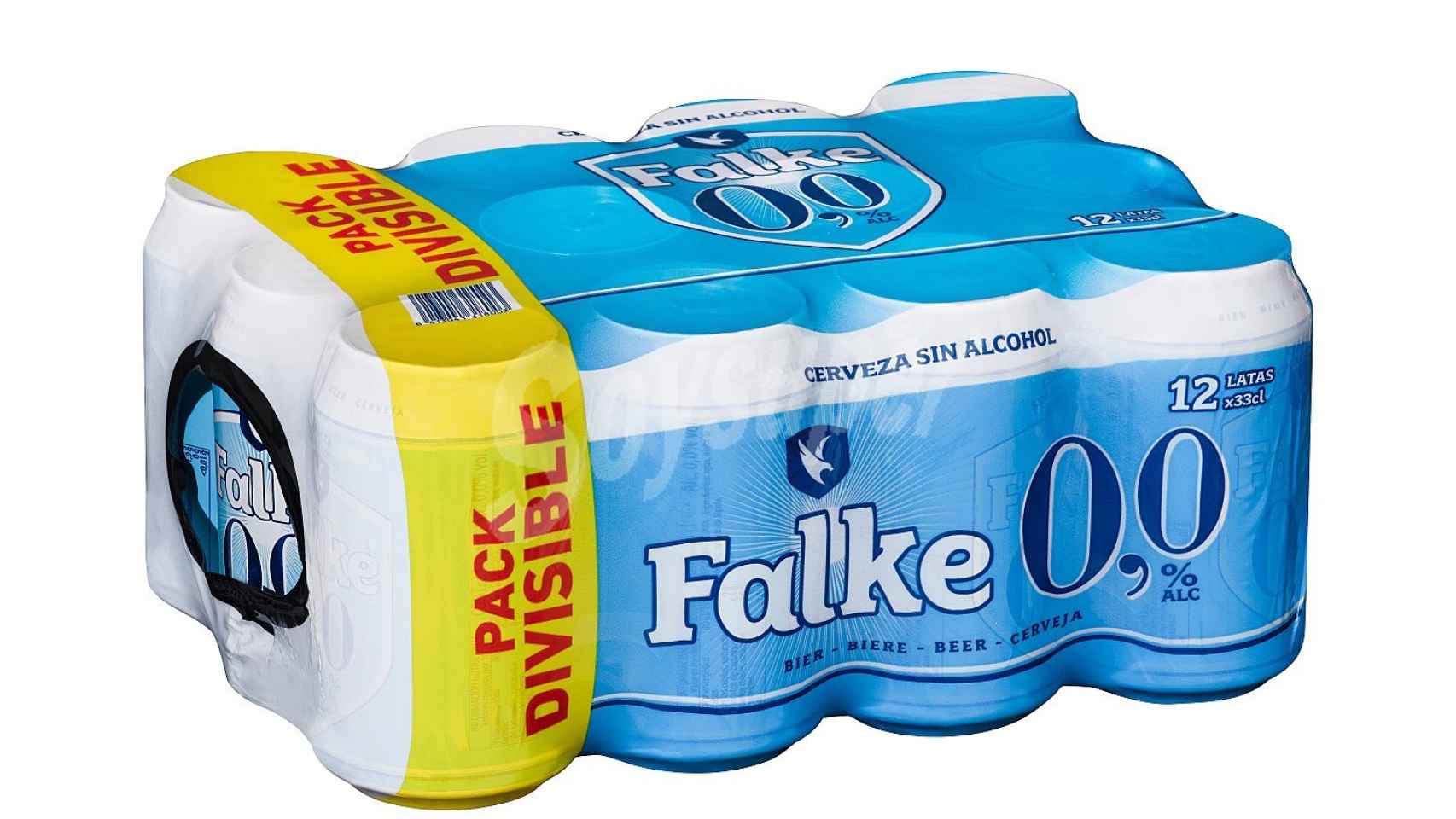La cerveza 00 de Falke es exclusiva de Mercadona. La hace Heineken.