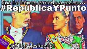 Una de las imágenes de la campaña la #RepublicaYPunto, con la foto de los Reyes.