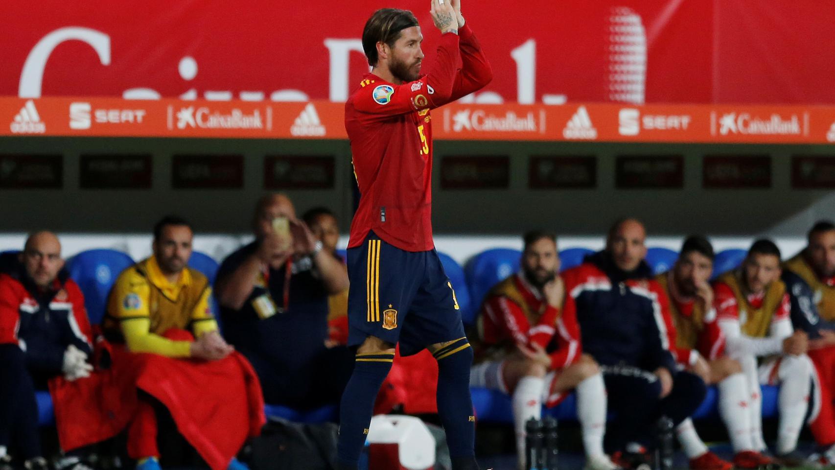 Sergio Ramos, aplaudido al ser sustituido ante Malta