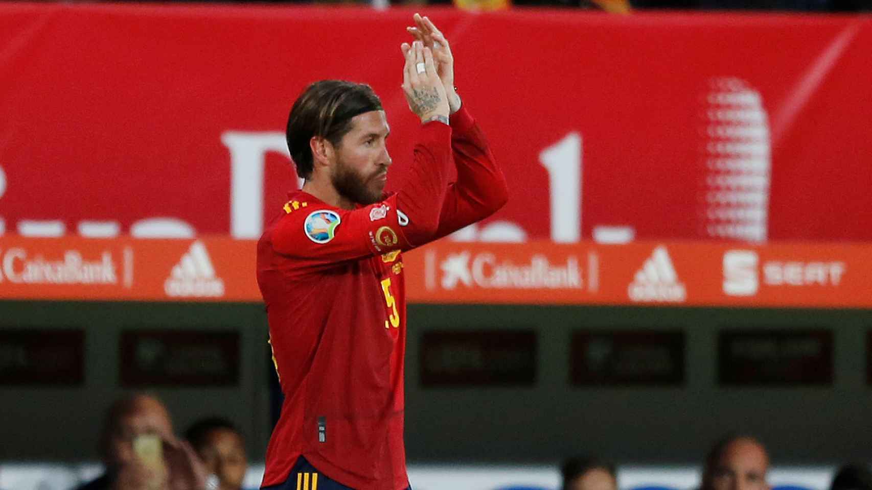 Sergio Ramos, aplaudido al ser sustituido