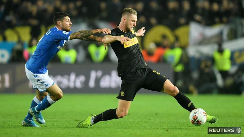 Skriniar, en plena acción con el Inter de Milán
