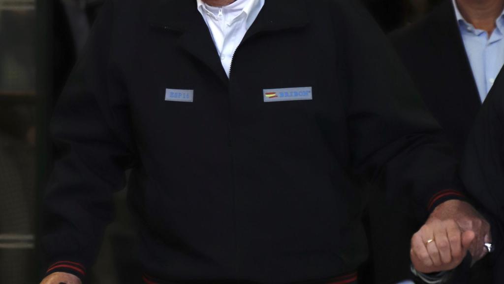 Juan Carlos durante su visita a Sanxenxo este fin de semana.