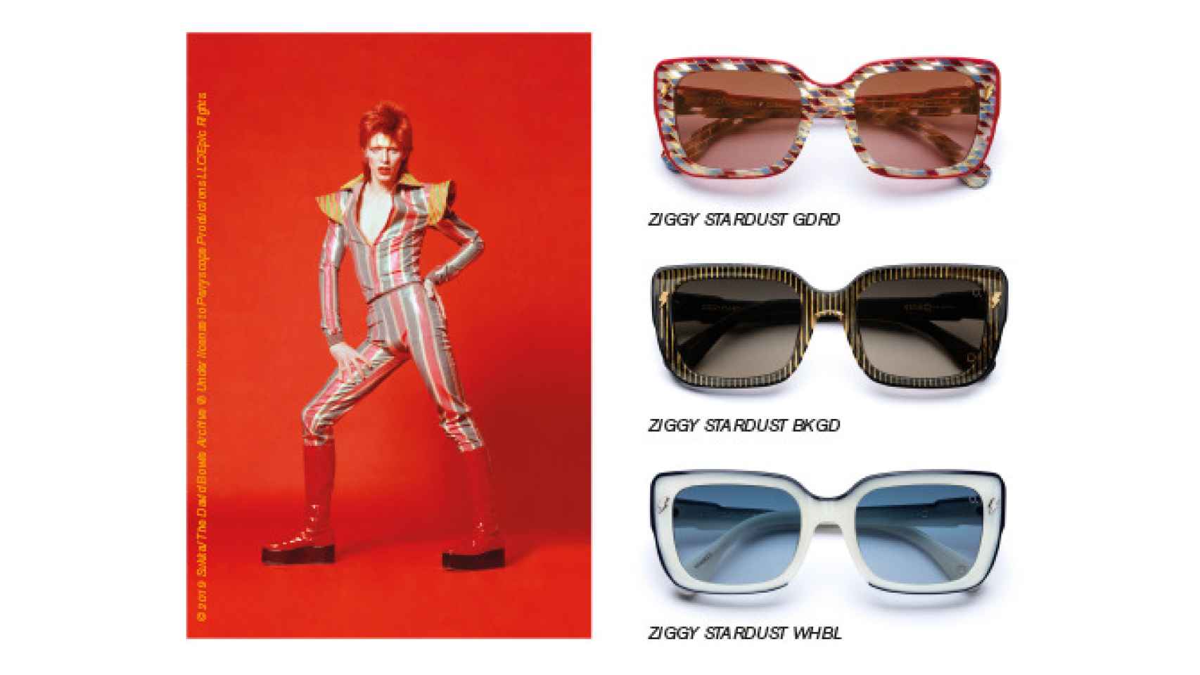 Modelo de gafas Ziggy Stardust.