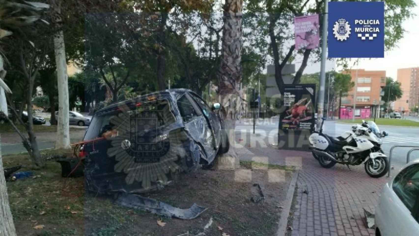 Un accidente en la Avenida Juan de Borbón de Murcia.