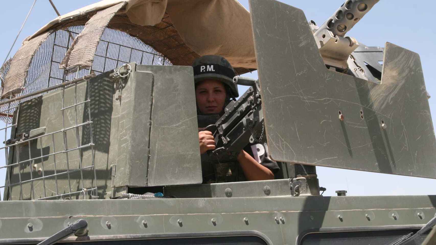 Laura, durante su servicio en Afganistán.