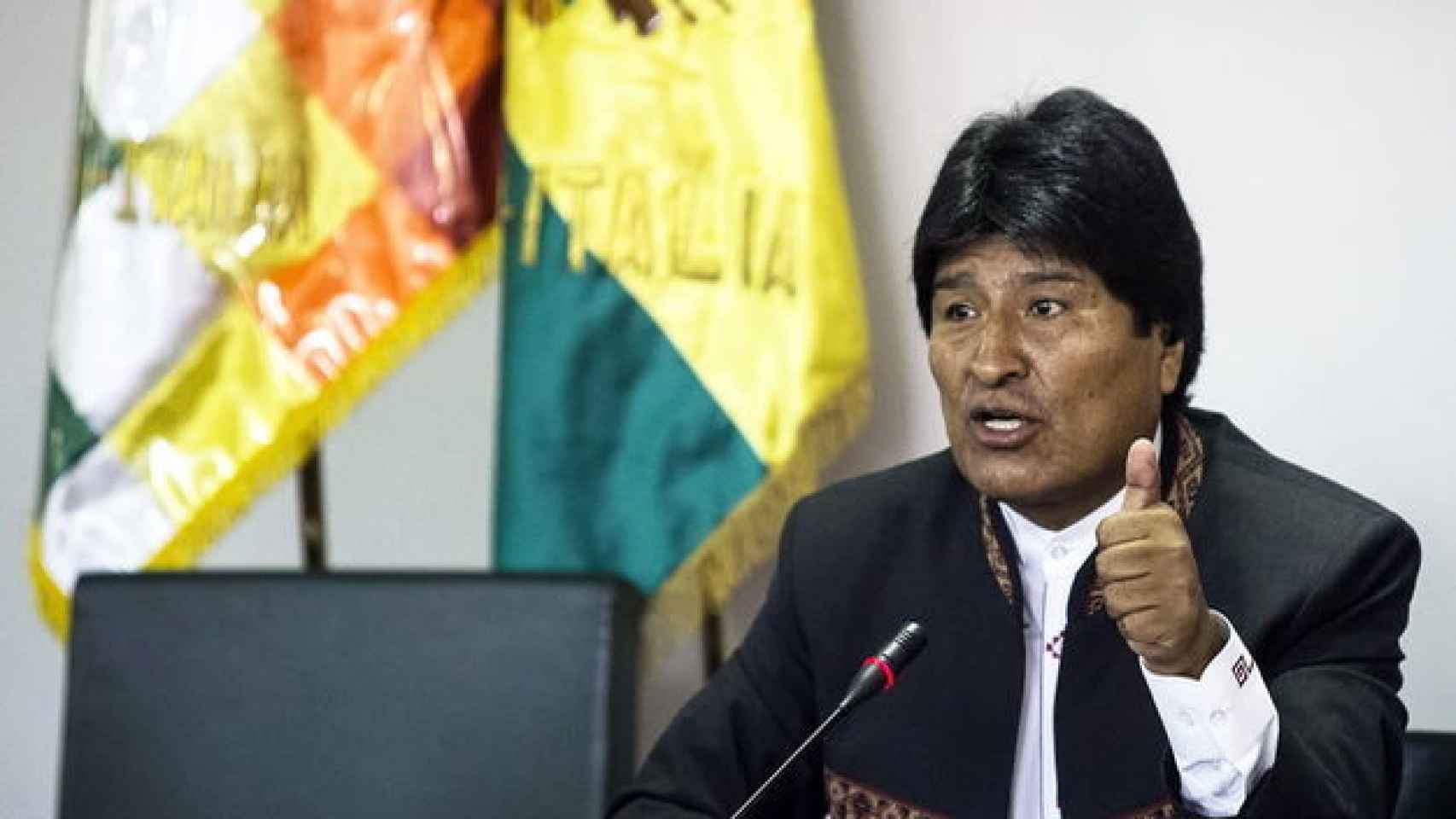 Evo Morales, en la Universidad de La Sapienza de Roma.