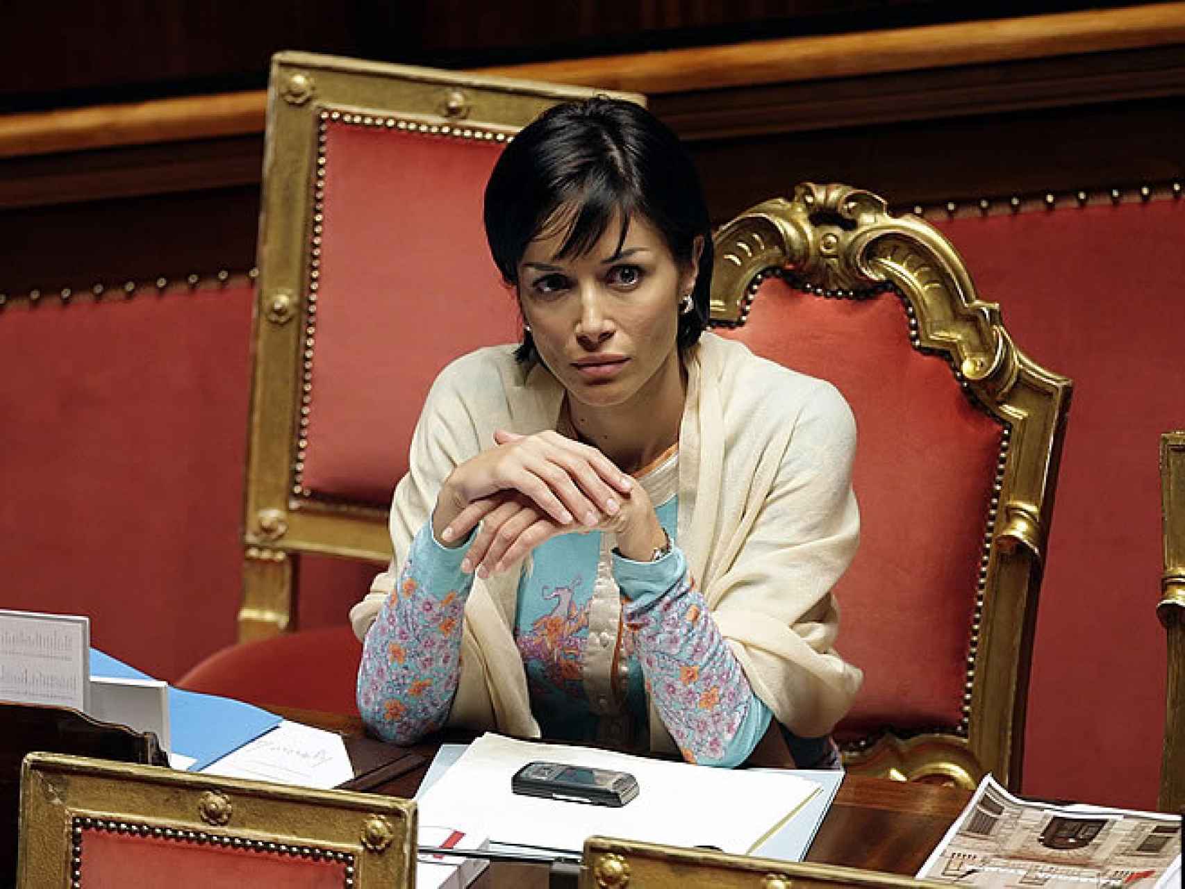Mara Carfagna en el Congreso italiano.