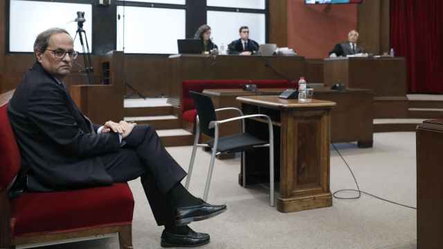 Quim Torra, presidente de la Generalitat de Cataluña, en el banquillo del TSJC.