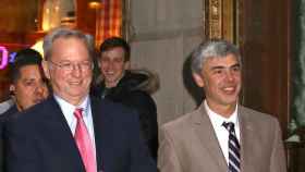 Eric Schmidt y Larry Page de Google.