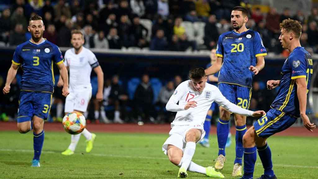 La selección de Kosovo, en un partido frente a Inglaterra