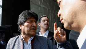 Evo Morales, este miércoles en México DF tras una conferencia de prensa.