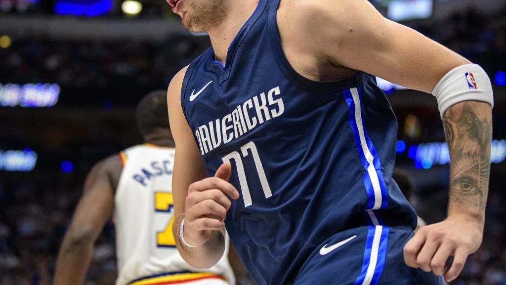 Doncic en la victoria contra los Warriors.
