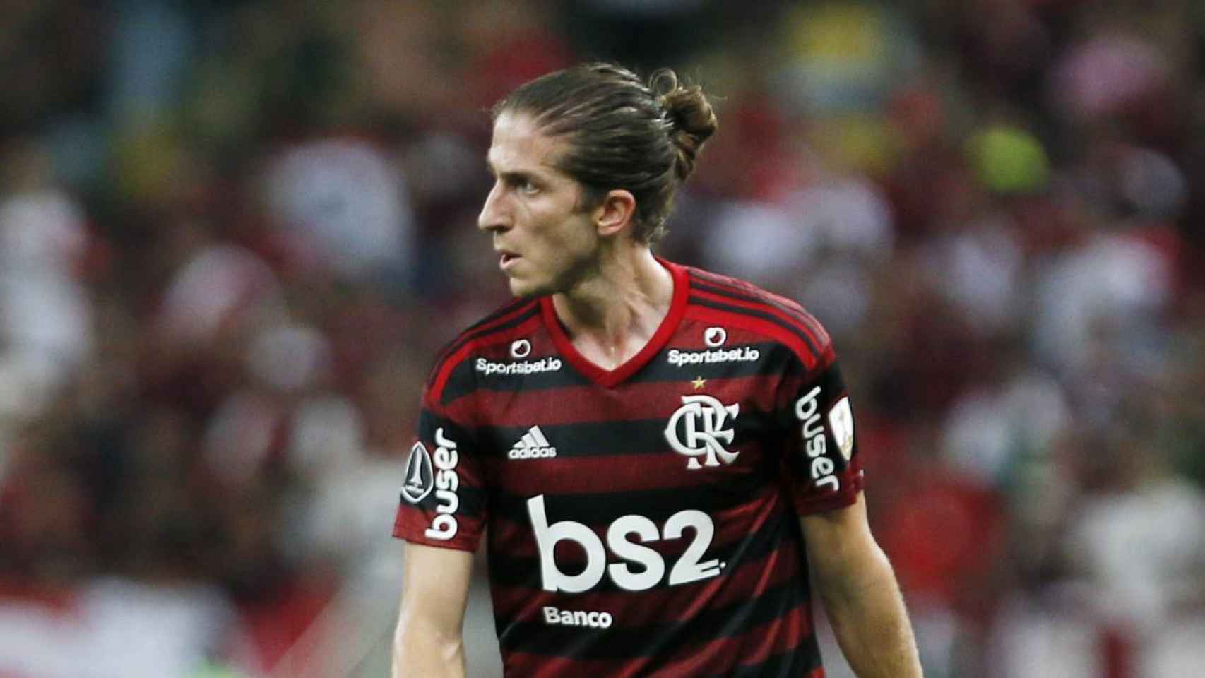 Filipe Luis, con la camiseta de Flamengo