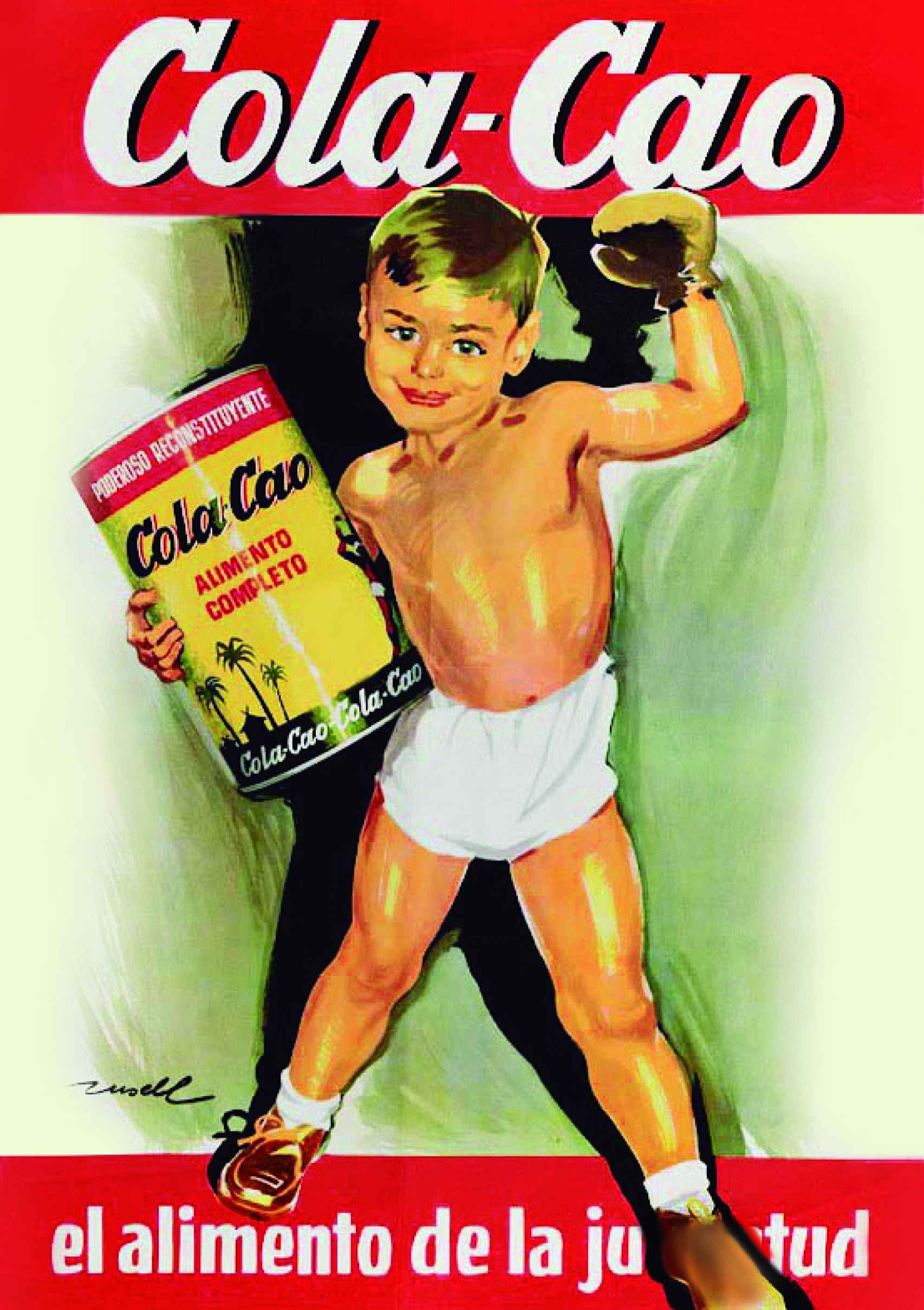 Anuncio del niño boxeador de ColaCao, en los años 50.
