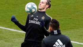 Gareth Bale, durante el entrenamiento