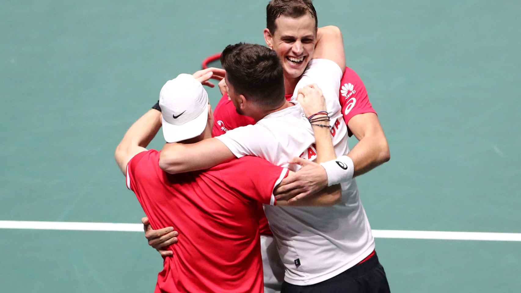 Canadá celebra el pase a semifinales de la Copa Davis ante Australia