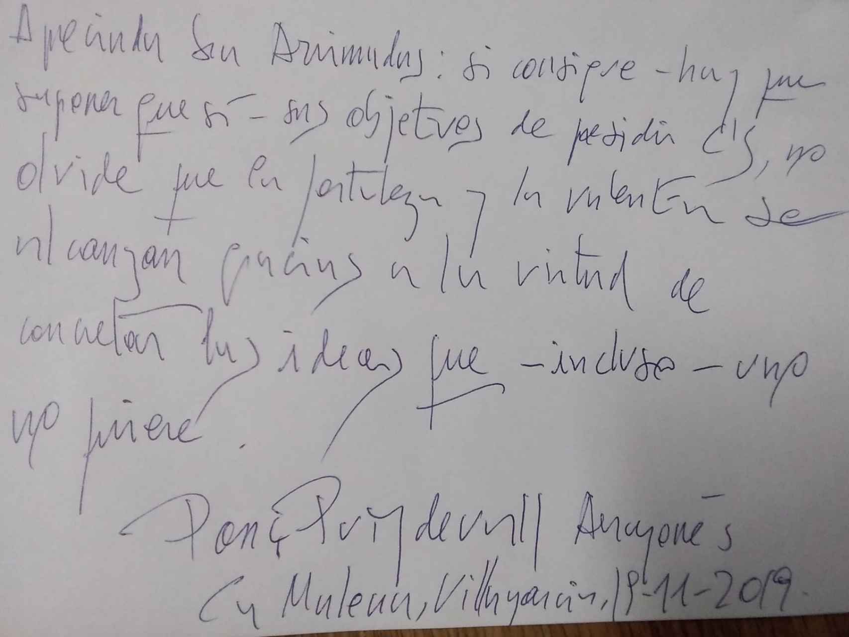 El consejo de Ponç Puigdevall.