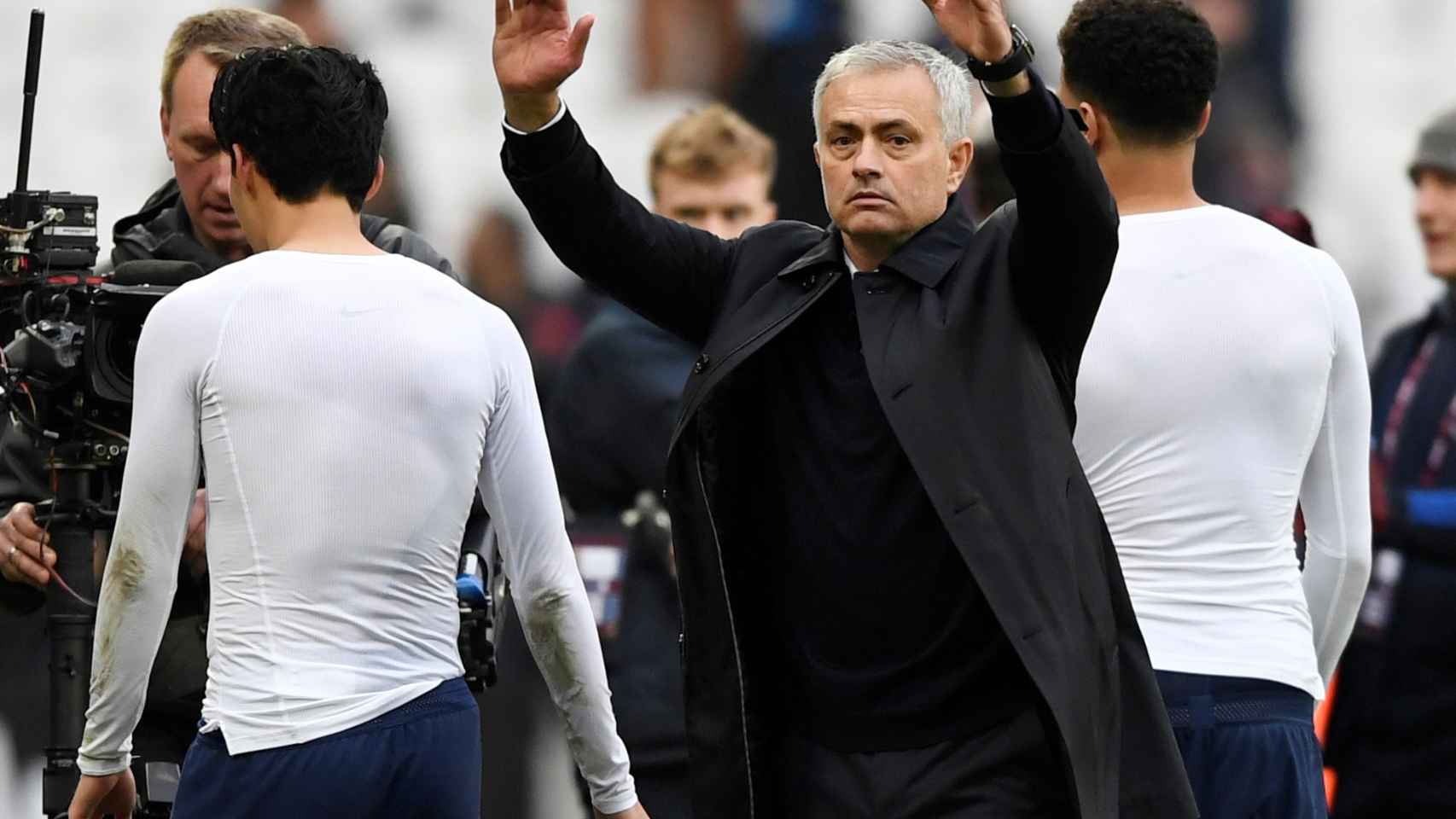 Jose Mourinho celebra la victoria