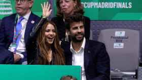 Shakira junto a Gerard Piqué en la Copa Davis