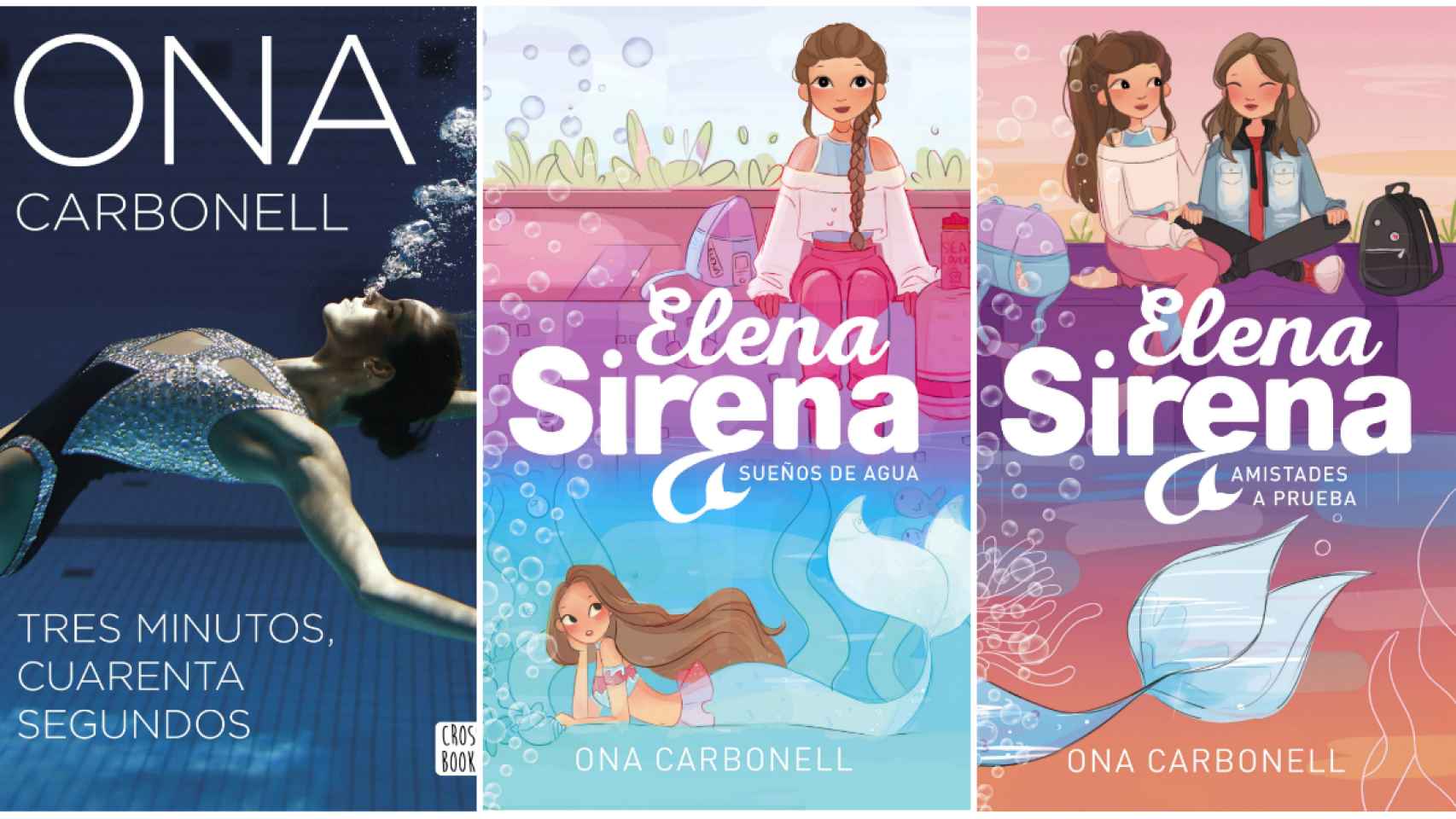 Los tres libros de Ona Carbonell, en orden de publicación.