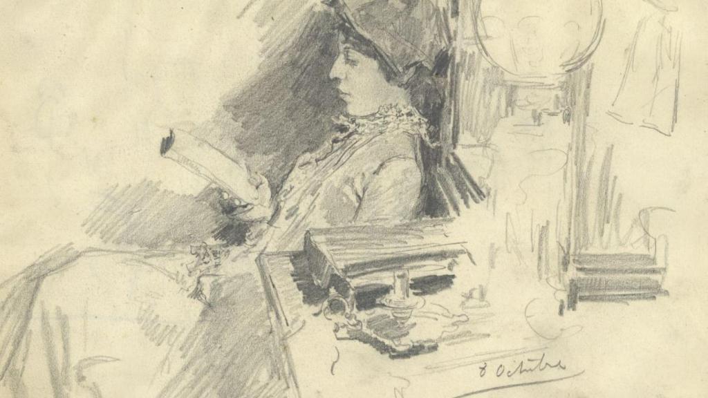 'Clotilde leyendo'.