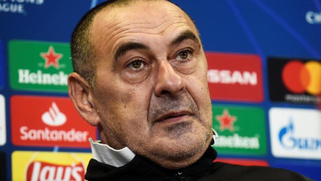 Maurizio Sarri, en rueda de prensa previa a la Champions League