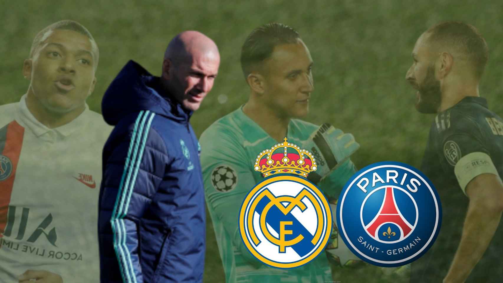 Zidane, Mbappé, Keylor y Benzema