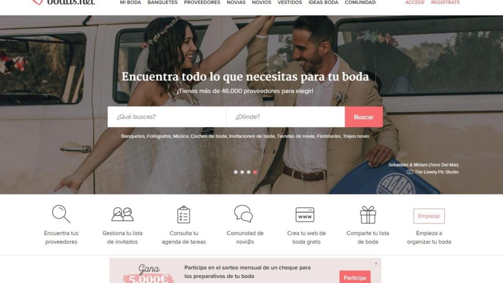 La web Bodas.net también se ha subido al carro del Viernes Negro.