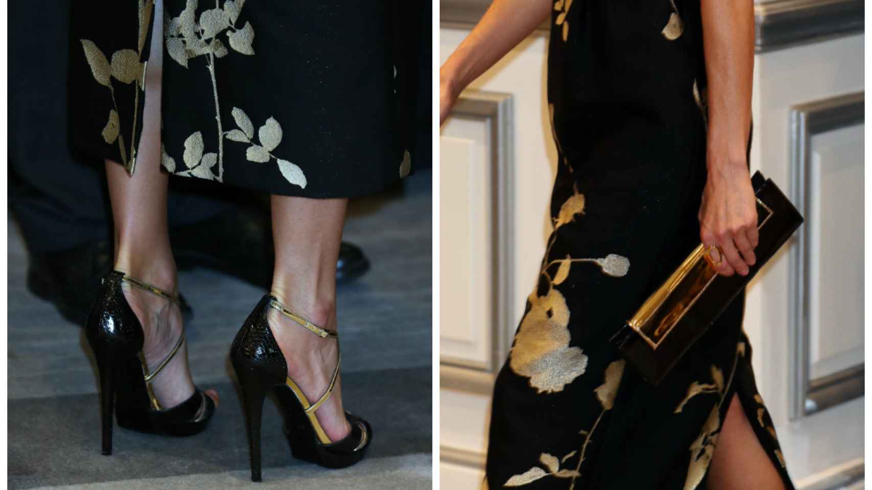 Los zapatos y el bolso que ha lucido la Reina.
