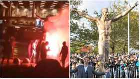 Muere, gitano: queman la estatua de Ibrahimovic y pintan su casa por su traición al Malmo
