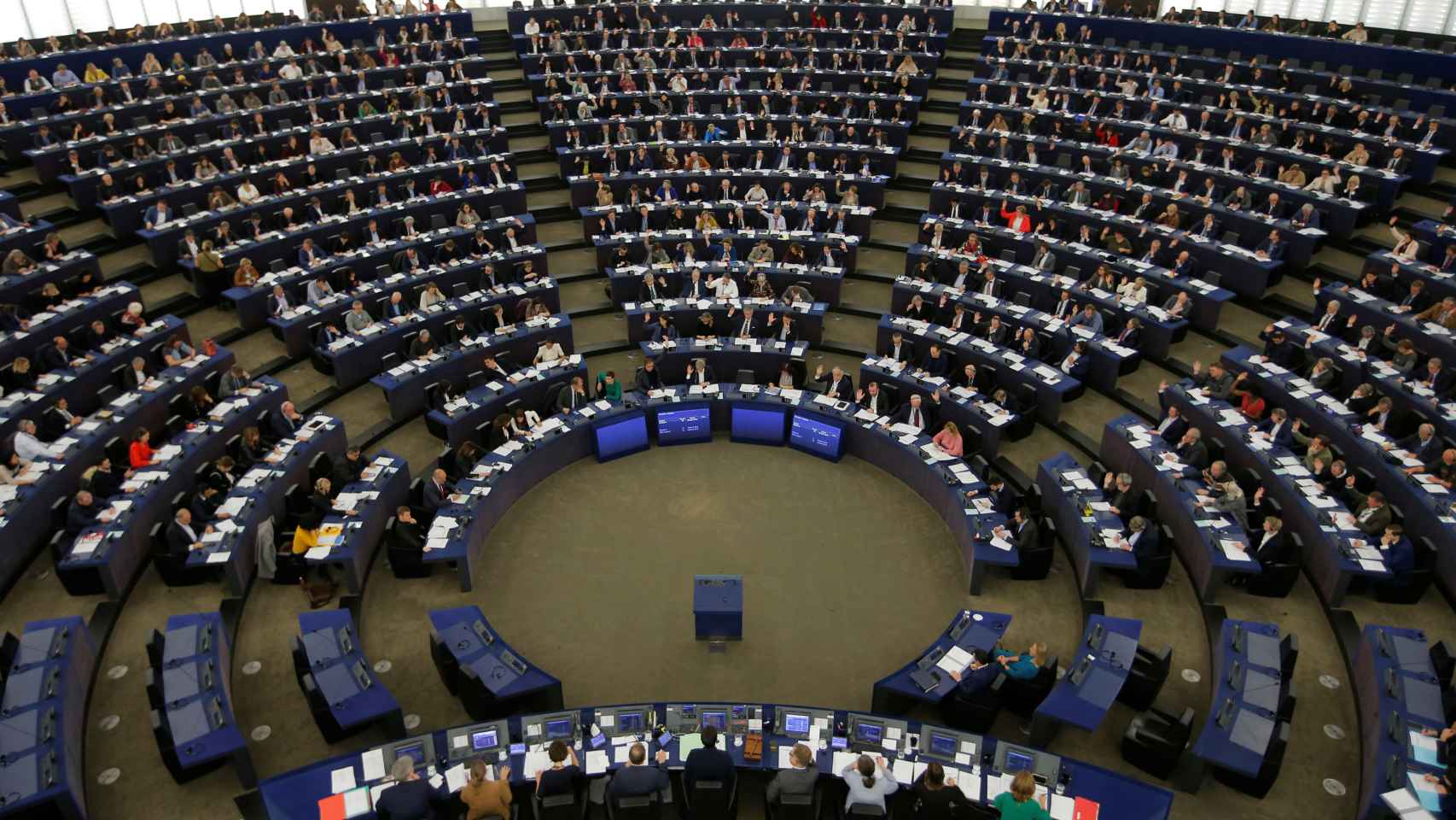 El pleno de la Eurocámara, durante una votación en Estrasburgo