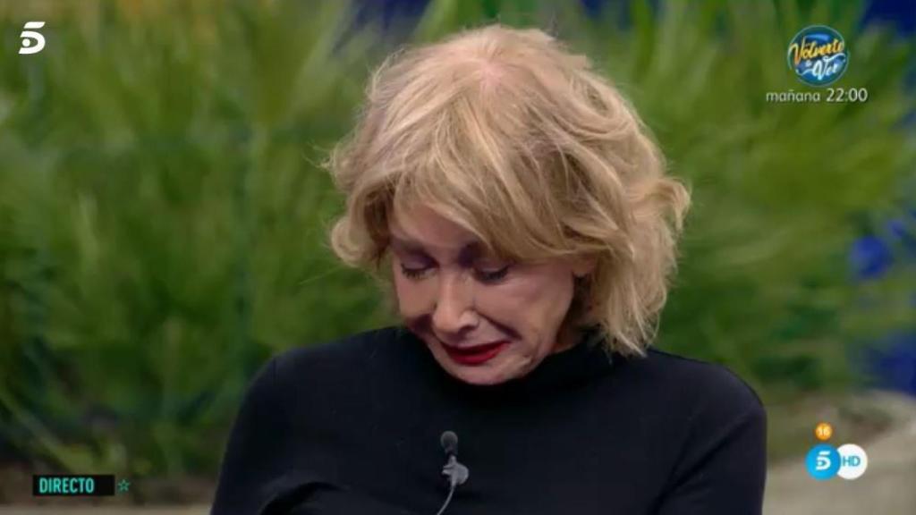 Mila Ximénez llorando tras el abandono temporal de Jorge Javier.