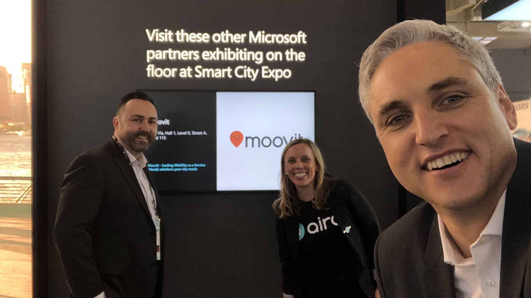 Representantes de Microsoft, Aira y Moovit.