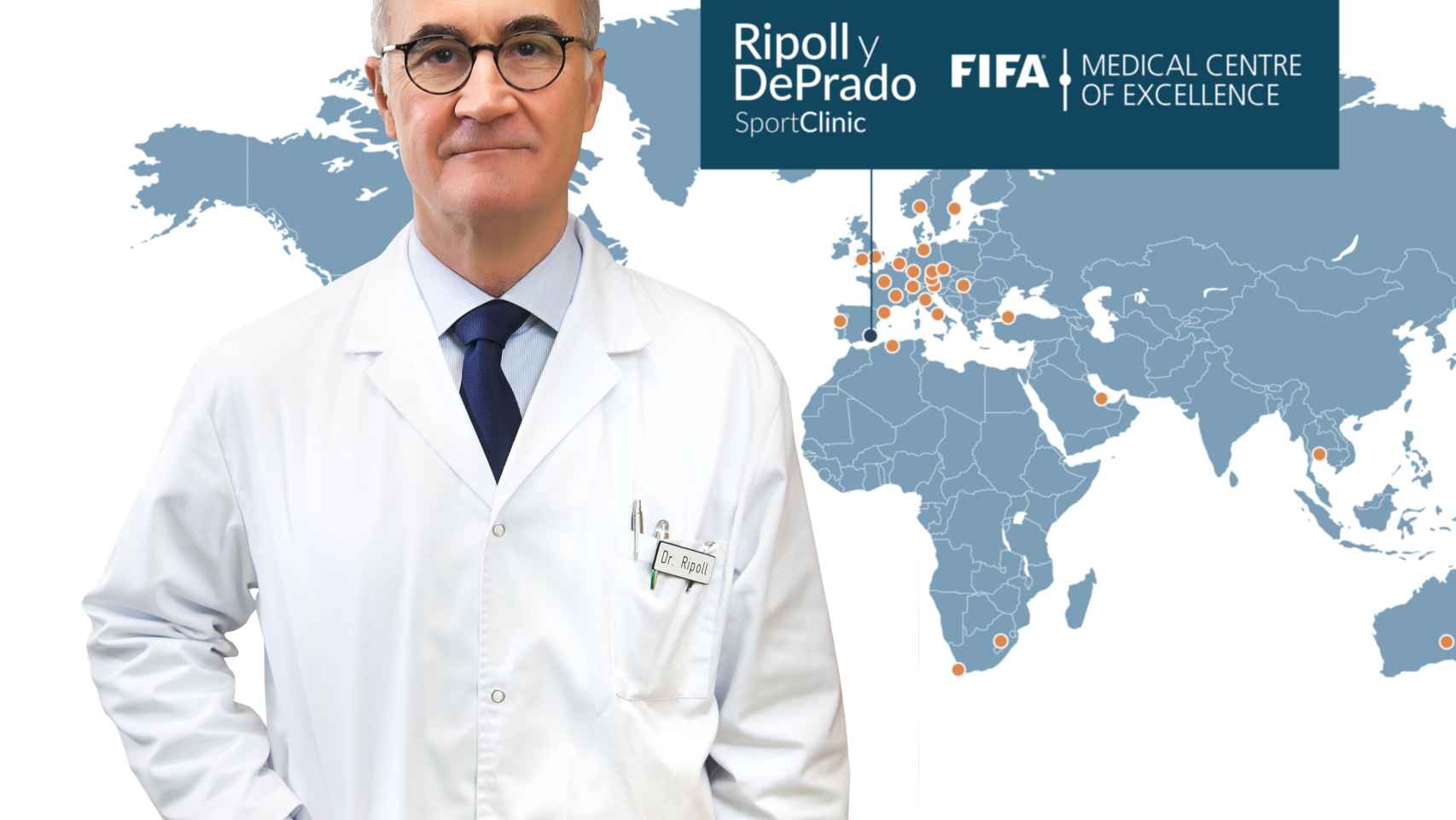 La FIFA ha reconocido la excelencia de la labor que realiza el doctor Ripoll, junto al doctor De Prado, en sus centros SportClinic.