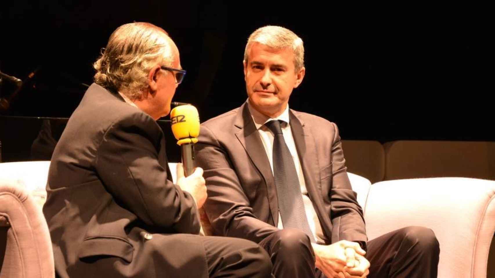Antonio Monje y Álvaro Gutiérrez, anoche en la entrega de los premios de la Ser en Talavera