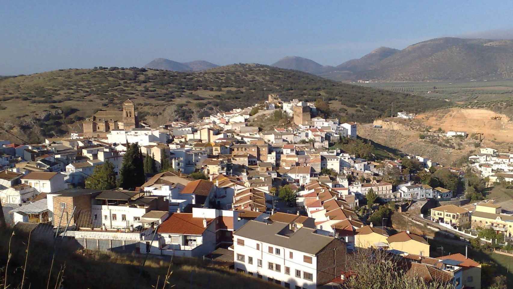 Imagen aérea de la localidad de Dehesas Viejas.