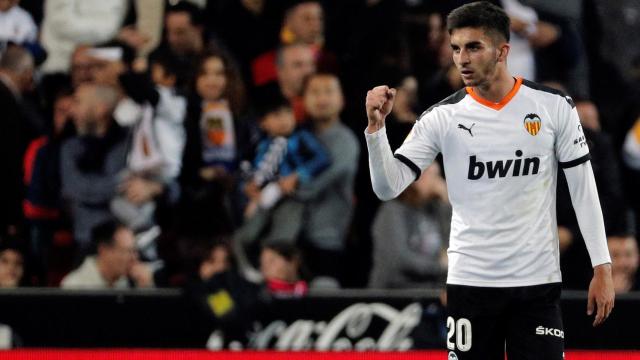 Ferrán Torres, en un partido del Valencia