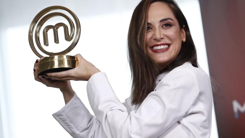 Tamara Falcó tras alzarse con el premio de 'MasterChef Celebrity'.