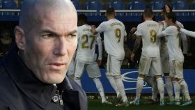 Zidane y los jugadores del Real Madrid