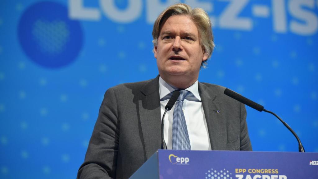 López-Istúriz, durante el congreso del PPE en Zagreb en el que fue reelegido secretario general