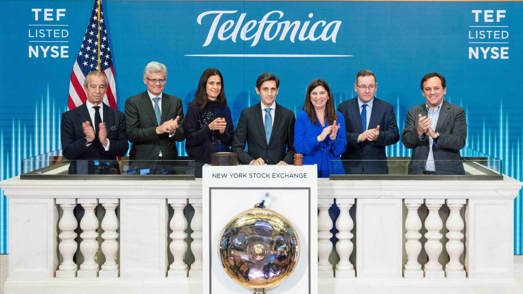 Pallete abre la Bolsa de Nueva York para 'celebrar' el plan de transformación de Telefónica