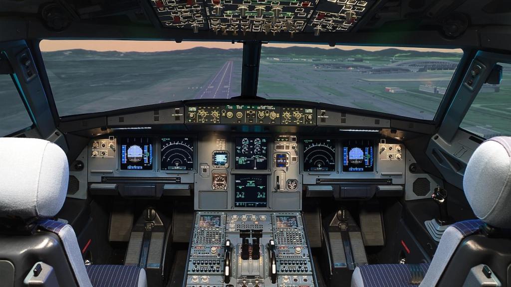 Simulador de vuelo.