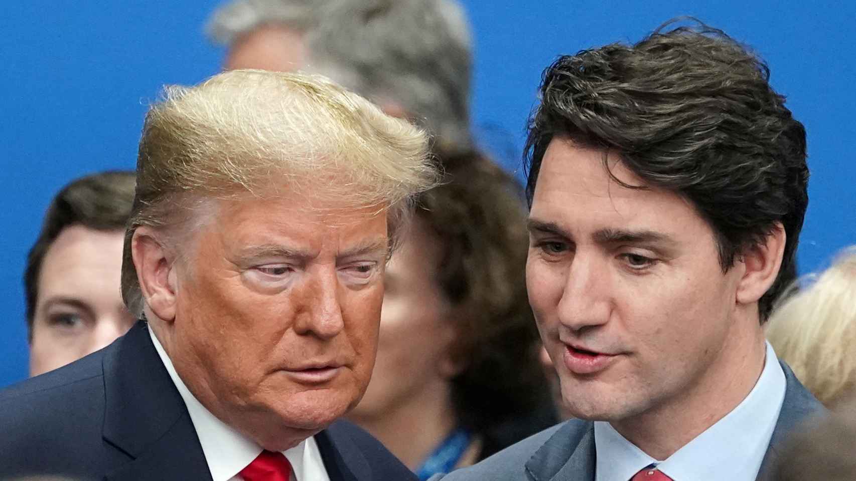 Donald Trump y Justin Trudeau chocaron en la cumbre de la OTAN