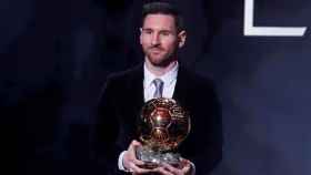 Leo Messi, con el Balón de Oro 2019